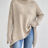 Pull Automne Élégant Vert Femme