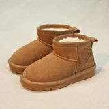 Bottines Fourrées Courtes Confort Doublure Chaude Style Hiver