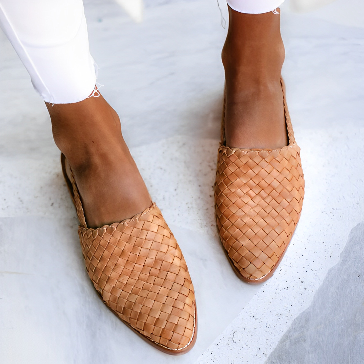 Mocassins Femme Tressés – Chaussures Plates Élégantes