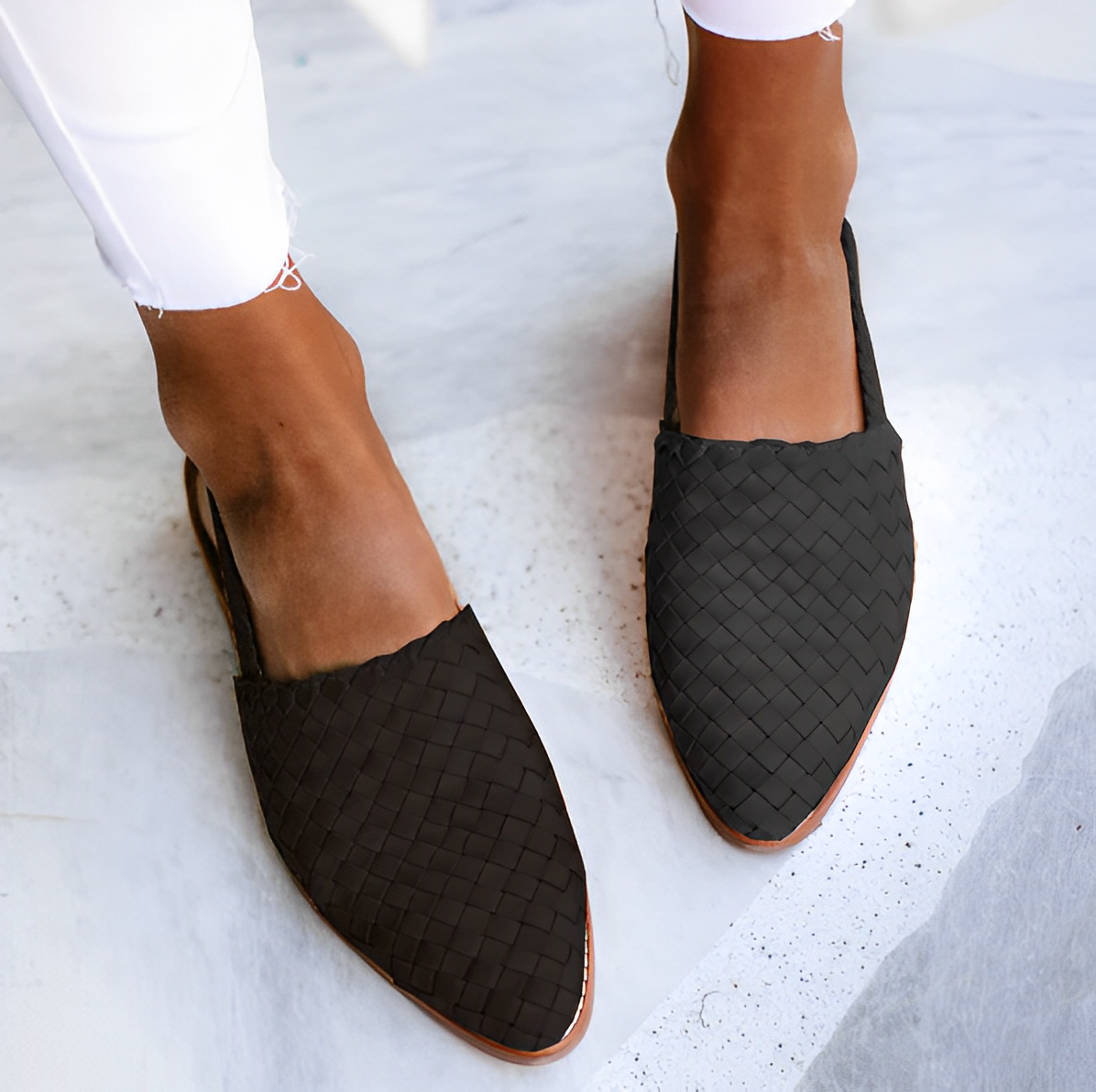 Mocassins Femme Tressés – Chaussures Plates Élégantes