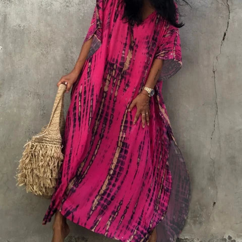 Robe Longue Bohème Ample Fluide Confort Élégant