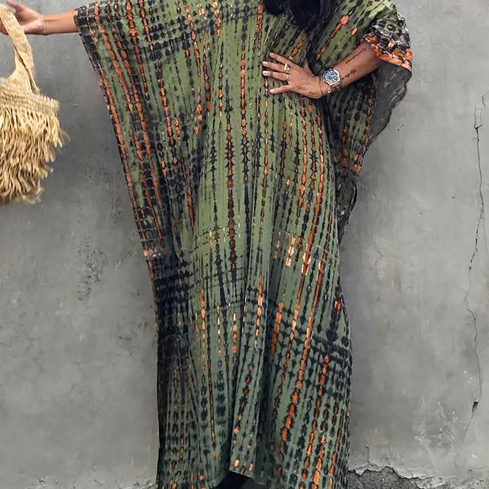 Robe Longue Bohème Ample Fluide Confort Élégant