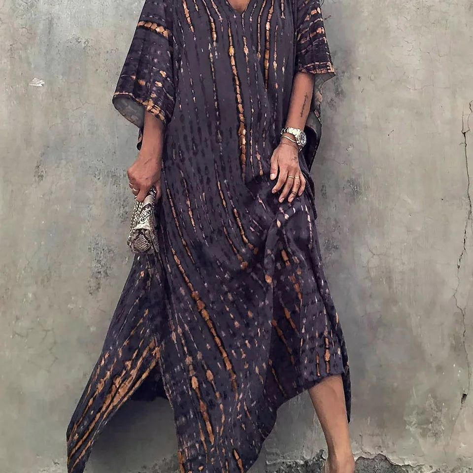 Robe Longue Bohème Fluide Confort Été Élégant