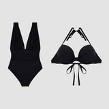 Maillot de Bain Femme Une Pièce à Décolleté Plongeant