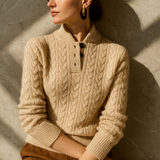 Pull Automne En Cachemire Gris Femme