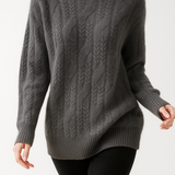 Pull Col Montant Maille Texturée Confort Élégance Hiver
