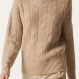 Pull Col Montant Maille Texturée Confort Élégance Hiver