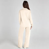 Ensemble Maille Fluide Col V Confort Élégant