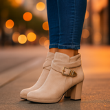 Bottines talon confortable élégantes boucle moderne