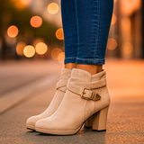 Bottines talon confortable élégantes boucle moderne