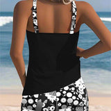 Ensemble Femme Débardeur à Bretelles et Short Fleuri