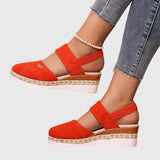 Sandales orthopédiques femme à plateforme et semelle gel