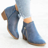 Bottines à Talon Zippées pour Style Élégant