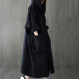 Manteau Cape Oversize Femme – Manteau Long à Capuche Moderne