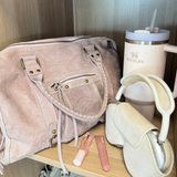 Sac cabas en cuir vieilli clouté pour femme