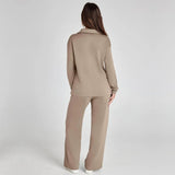 Ensemble Maille Fluide Col V Confort Élégant