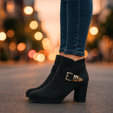 Bottines talon confortable élégantes boucle moderne