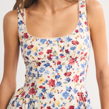 Robe Midi à Pois Sans Manches