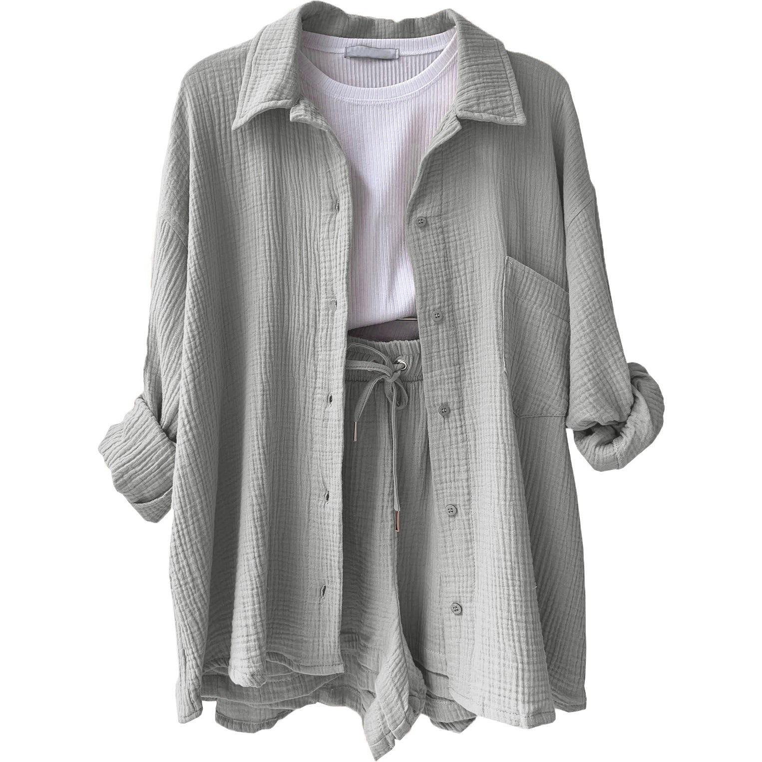Ensemble Chemise Rayée Short Confort Estival