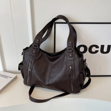 Sac porté épaule femme en simili cuir, bandoulière amovible