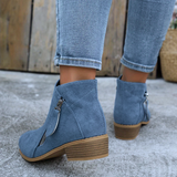 Bottines femme à zip latéral et semelle rembourrée