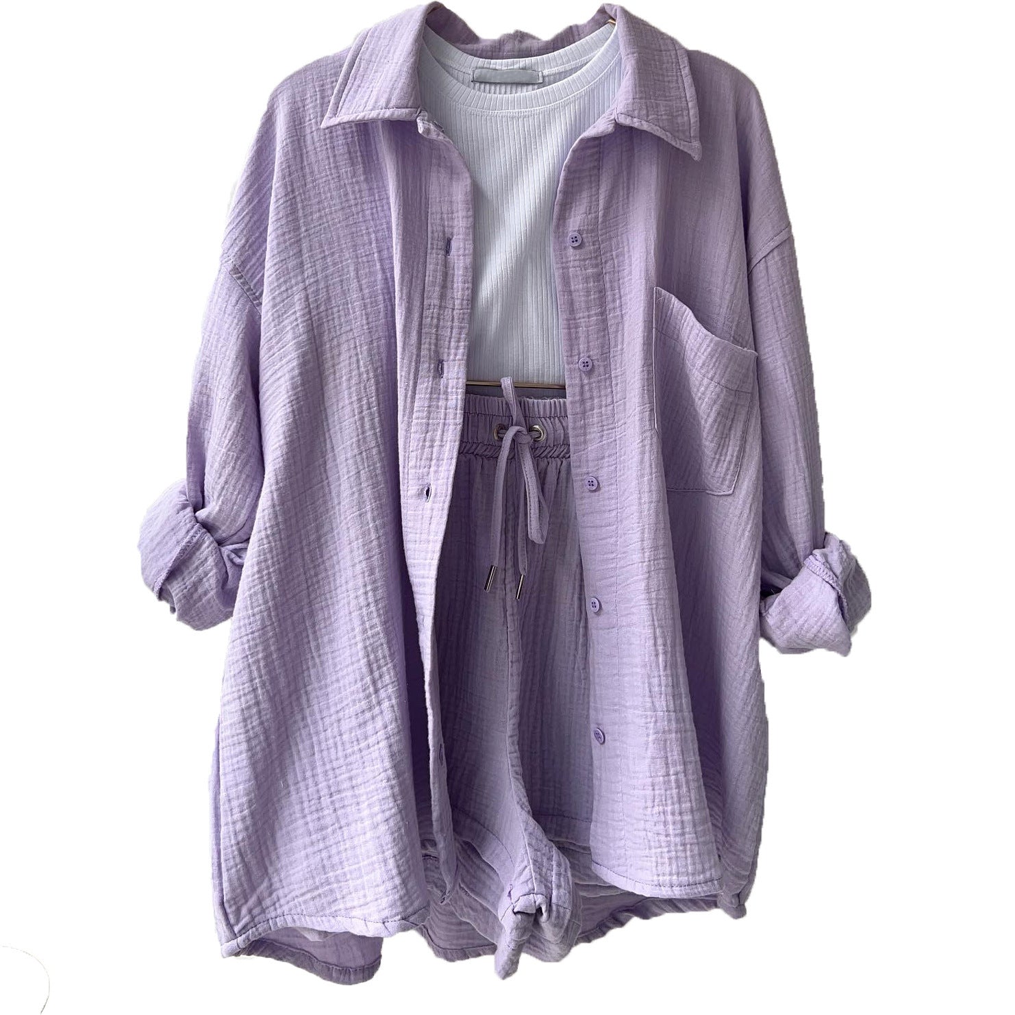 Ensemble Chemise Rayée Short Confort Estival