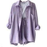 Ensemble Chemise Rayée Short Confort Estival