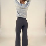 Pantalon Large Taille Haute Élégant Coupe Flare Moderne