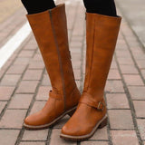 Zénaïde | Bottes Hautes Féminines à Talon Bloc & Bout Rond Élégant