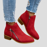 Bottines femme à zip latéral et semelle rembourrée