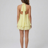 Robe Courte Dos Nu à Col Noué
