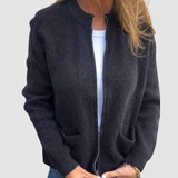 Cardigan Automne Élégant Gris Femme