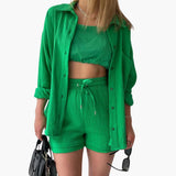 Ensemble Chemise Rayée Short Confort Estival