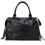 Sac cabas en cuir vieilli clouté pour femme