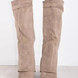 Evy | Bottes Élégantes en Suède avec Accents Dorés