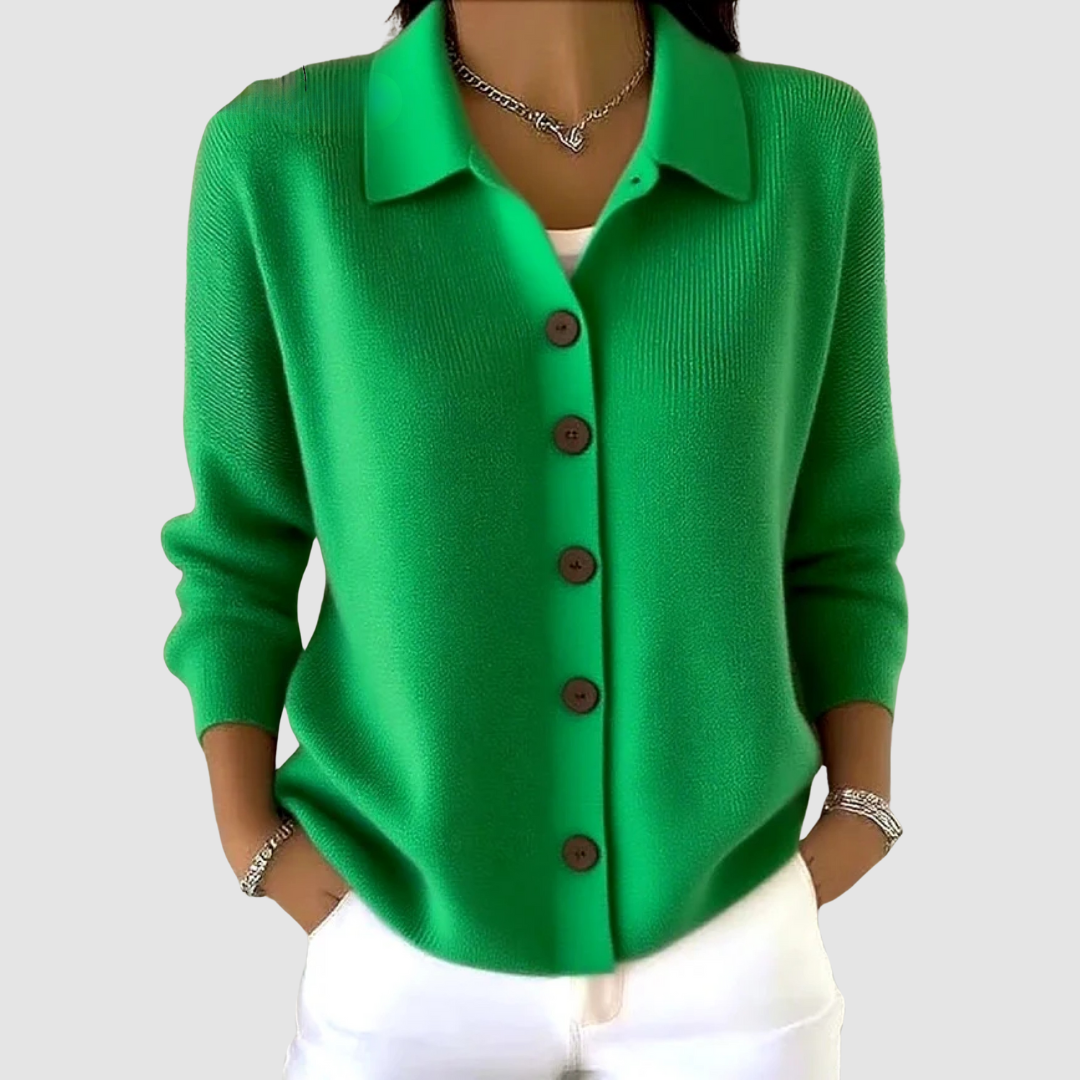Cardigan Automne Vert Femme