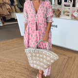 Robe Maxi Bohème Imprimée Coupe Fluide Été Chic