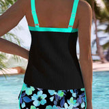 Ensemble Femme Débardeur et Short à Imprimé Floral