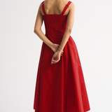 Robe Midi à Pois Sans Manches
