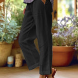 Pantalon en Lin Coupe Droite