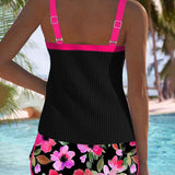 Ensemble Femme Débardeur et Short à Imprimé Floral