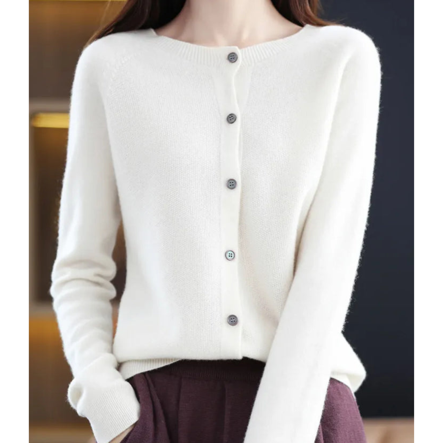 Cardigan Femme Boutonné – Pull Maille Fine Élégant