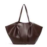 Sac cabas en cuir marron à silhouette ailée