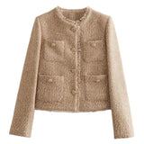 Veste Femme Tweed Courte – Blazer Chic Élégant