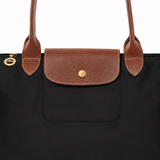 Sac cabas pliable en cuir contrastant pour femme