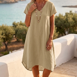 Robe Mi-Longue Verte Femme Héritage