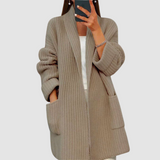 Cardigan Automne Camel Femme Intemporel