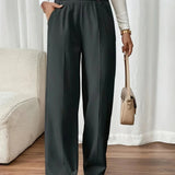 Pantalon Fluide Taille Haute Confort Élégance Quotidienne