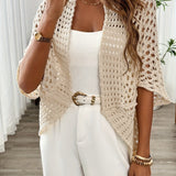 Cardigan Automne De Plage Camel Femme