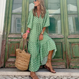 Robe Femme Longue Bohème – Robe Maxi Imprimée